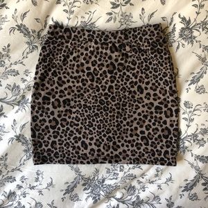 Leopard Print Mini Skirt